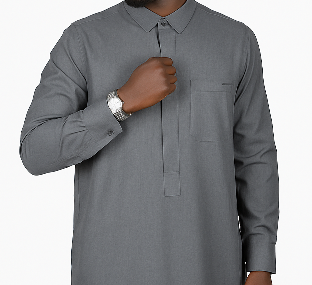 Tailored Thobe Dark Grey