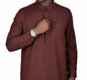 Tailored Thobe Bordeaux Red