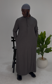 Tailored Thobe Dark Grey