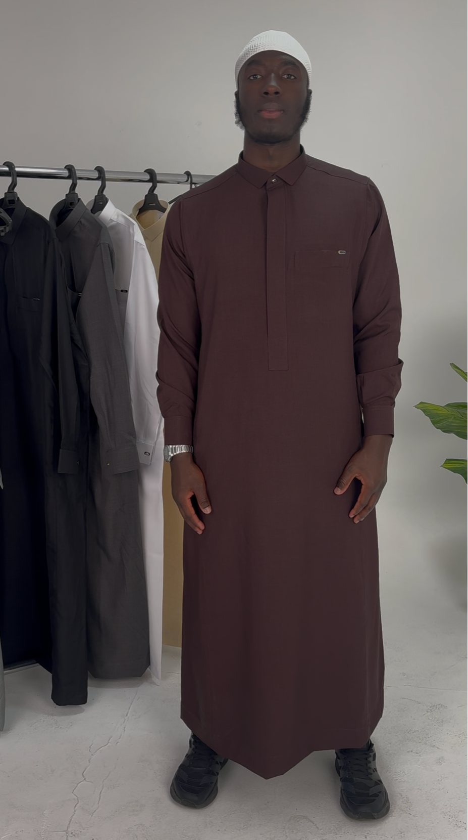 Tailored Thobe Bordeaux Red