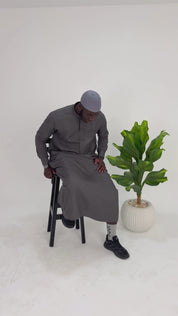 Tailored Thobe Dark Grey
